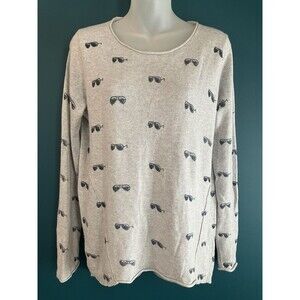 360 Sweater Aviator Sunglasses Gray Sweater  Small Cotton Cashmere Quiet Luxury